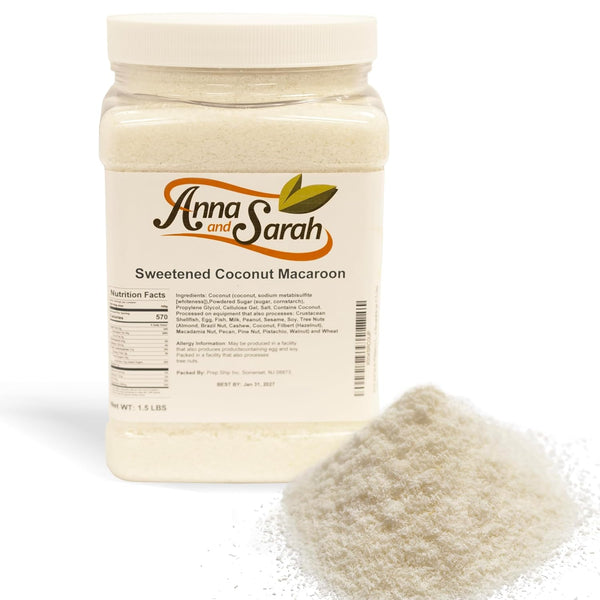 Anna and Sarah Sweetened Macaroon Coconut, Gourmet Macaroon Coconut Gluten Free, Kosher,
