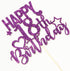 INNORU Purple Glitter Happy 18th Birthday Cake Topper - Cheers to 18 Years Birthday Party Decorations