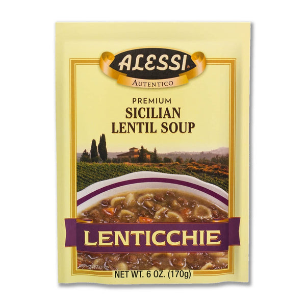 Alessi Autentico Premium Soups, Traditional Flavors, Sicilian Lentil (Sicilian Lentil, 6 Ounce