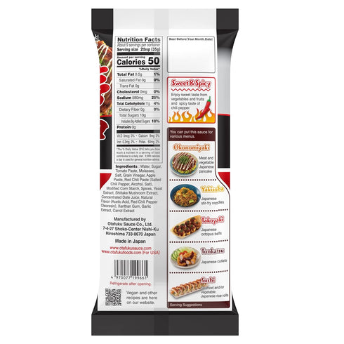 Otafuku Sweet & Spicy Okonomi Sauce, 10.6 OZ for Japanese Okonomiyaki, Sushi, and More