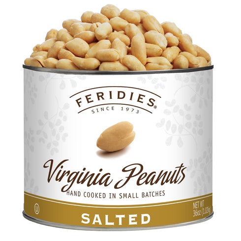 FERIDIES Extra Large Gourmet Virginia Salted Peanuts, Cooked in Pure Peanut Oil,
