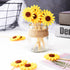 60 Pieces Sunflower Cupcake Toppers, Yellow Flower Cake Picks for Wedding Party Supplies
