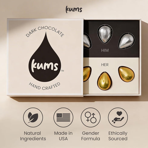 (1 Kums Dark Chocolate Tabs Box) for Men & Women