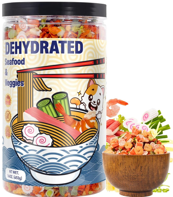 16oz Dehydrated Freeze Dried Seafood & Vegetable Mix - 11 Mixed Dry