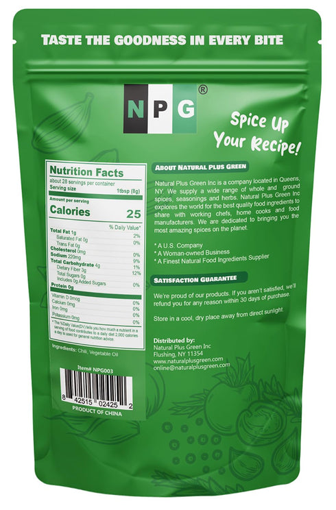 NPG Authentic Sichuan Chili Flakes 8 Ounce, Extra Hot Szechuan Crushed Red Pepper Flake Bulk, Essential Spice
