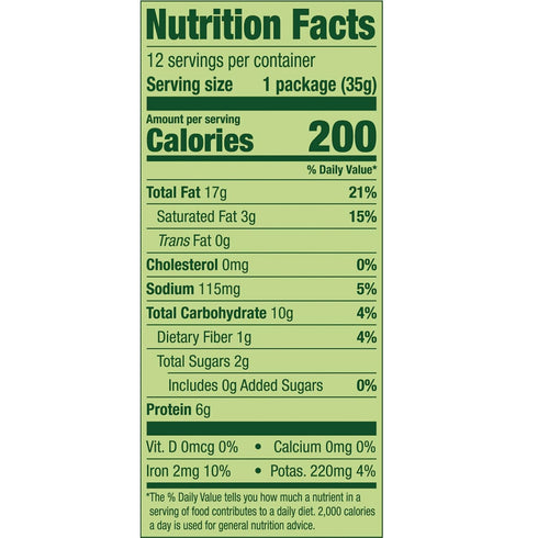 94017 1.25 oz. Package, 12/Box Emerald Cashew Pieces, Tube