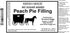 Amish Buggy 32 Oz Amish Pie Filling No Sugar Added Peach- TWO Jars