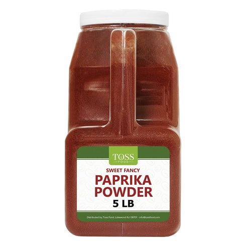 5lb TOSS HungarianStyle Red Paprika Powder Reusable Container Kosher Bulk Spice for Garnish, Rubs & Seasoning