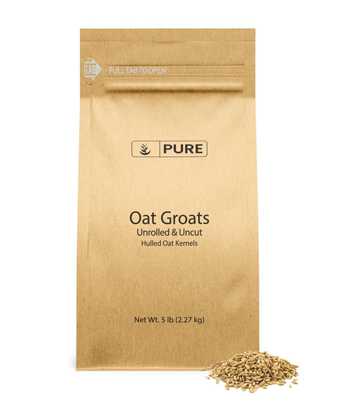 PURE ORIGINAL INGREDIENTS Oat Groats, Whole, Uncut & Hulless, High in Protein,
