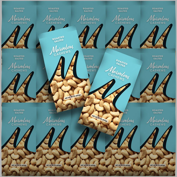 Marvelous Roasted Salted Cashews 1LB Bag Cashews