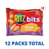 12 Packs RITZ Bits Cheese Sandwich Crackers, Lunch Snacks, Snack
