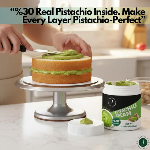 17.6oz 30% (17.6oz 500gr) Jatisse Pistachio Cream Antep Pistachio Butter Spread No Palm Oil Sweet Natural Cream