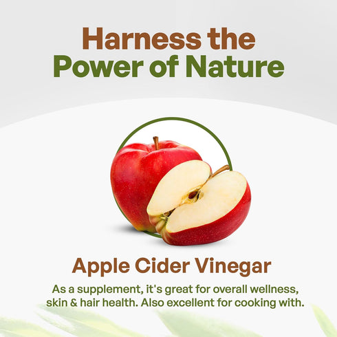 8oz. 5% Go Nutra Apple Cider Vinegar Powder Organic Natural ACV Acetic Acid Apple Cider Powder for Cooking, Skincare