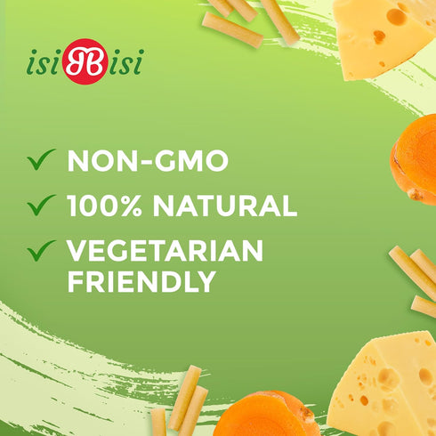100% isiBisi Gluten-Free SpeedyPasta Cheese Pasta Cups - Microwavable-Ready Baby Rigatoni Noodles, Non-GMO, Made