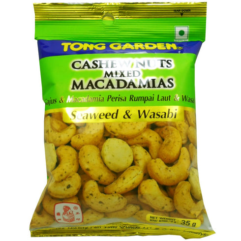 Tong Garden Crispy Cashew Nuts Mixed Macadamias Snack Seaweed & Wasabi Flavoured Net Wt