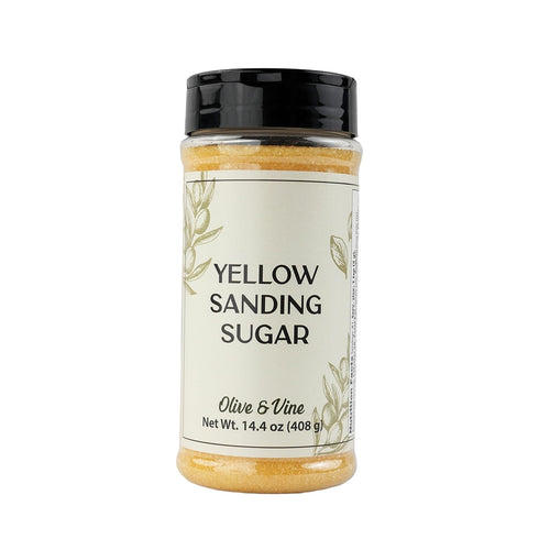 Olive & Vine Yellow Sanding Sugar, Sweet Finish, For Baking & Decorating,