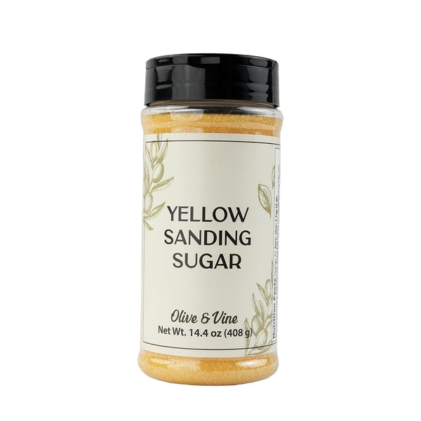 Olive & Vine Yellow Sanding Sugar, Sweet Finish, For Baking & Decorating,