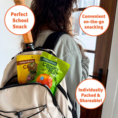 0.42 Oz (Pack 12), 100% Crispy Green Freeze-Dried Tangerine Fruit Snacks, of Pure Fruit, All-Natural, No Added Sugar