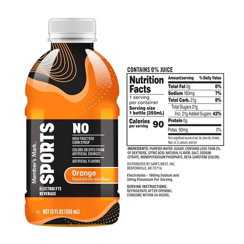 MEMBERS MARK Pack, 12 (Pack 24) Member's Mark Sports Drink Variety Fluid Ounce