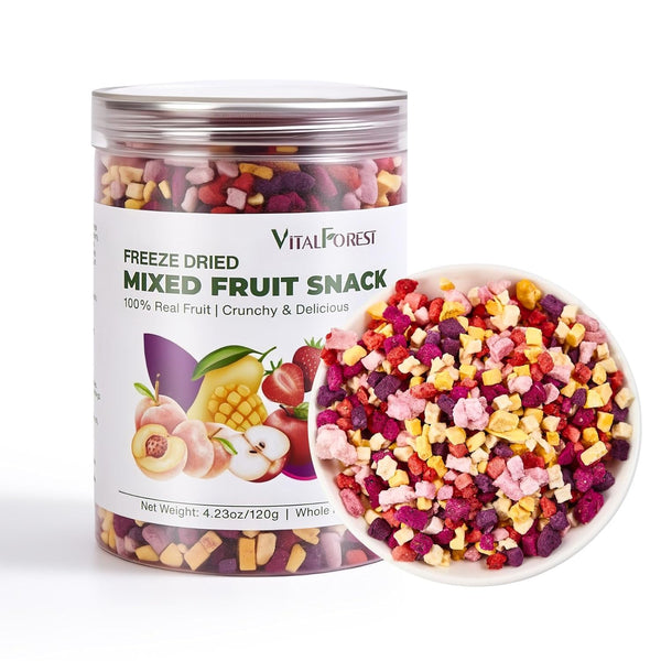 Freeze Dried Mixed Fruit Snacks - 4.23oz(120g) Crunchy Dried Fruit Mix with