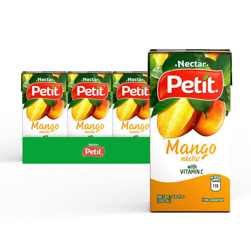 200 ml (Pack 24) Petit Mango Nectar, of Refreshing Tropical Fruit Beverage