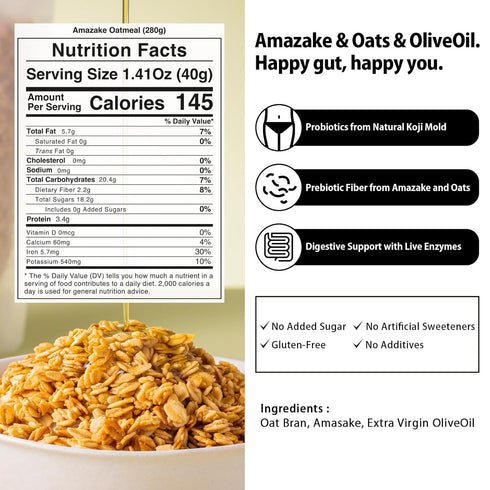 9.9 Oz AMAGURAJapanese Amazake Oatmeal | Japanese superfood, Healthy Oatmeal, Supports Gut Health, Fermented Superfood