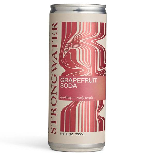 Strongwater Sparkling Grapefruit Soda - 12 Pack Cans (8.4 Fl Oz Each)
