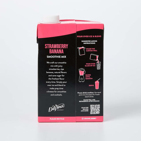 48 (Pack 1) DaVinci Gourmet Strawberry Banana Smoothie, Fluid Ounces