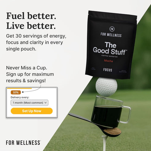 30 The Good Stuff | Mocha Coffee Booster | Healthy Coffee Creamer for Focus & Energy | Keto, Non-Dairy Creamer Powder