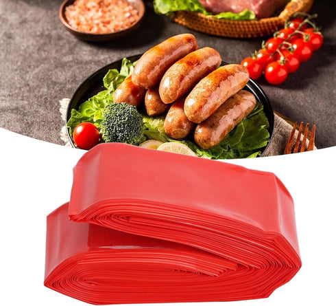 20m 45mm/65ft 1.8in Tissting Sausage Casing Inedible, x x Plastic Sausage Case, Mortadella Case, High Temperature