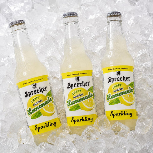 Sprecher 12 oz (12 Pack), Sparkling Original Lemonade in fl Glass Bottles Handcrafted Craft Soda with Real Lemon Juice