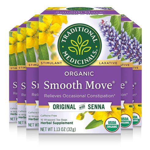 Traditional Medicinals Tea, Organic Smooth Move, Relieves Occasional Constipation, Senna, 96 Tea