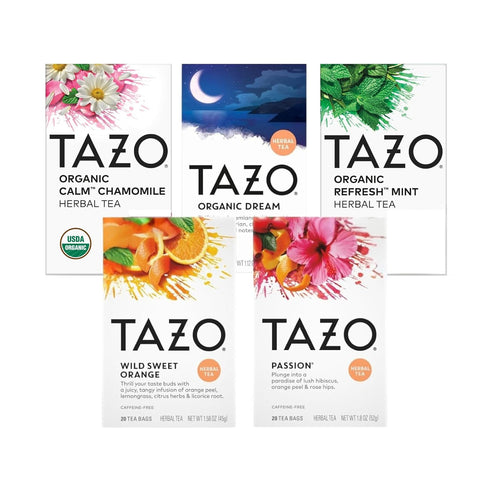 TAZO Herbal Tea Tea Bags Mint, Chamomile, Organic Dream, Wild Sweet Orange
