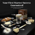10-In-1 34 Oz Pro Sourdough Starter Kit Glass Jar With Lid, Cloth Cover, Date Band, Brush, Temp Strip, Silicone