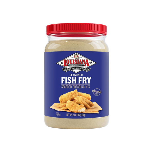 Louisiana Fish Fry Seasoned Fish Fry Seafood Breading Mix 2.88 Pound (Pack