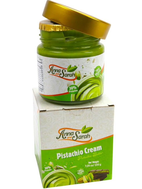 7.05 oz 30% (Pack 1, 7.05, Oz) Pistachio Butter Spreadable Cream, Glass Jar with Box, Pistachios, Rich & Nutty Cream