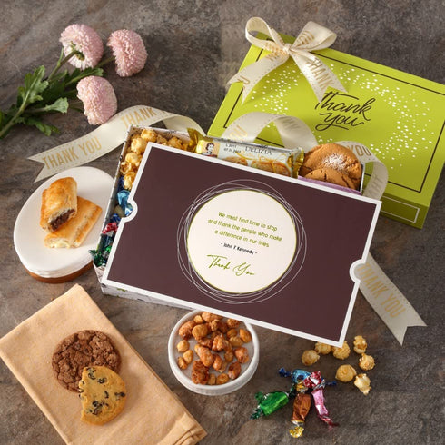 Package, Broadway Basketeers Thank You Gift Basket for Appreciation, Prime Delivery Gourmet Food, Treats Gift Box
