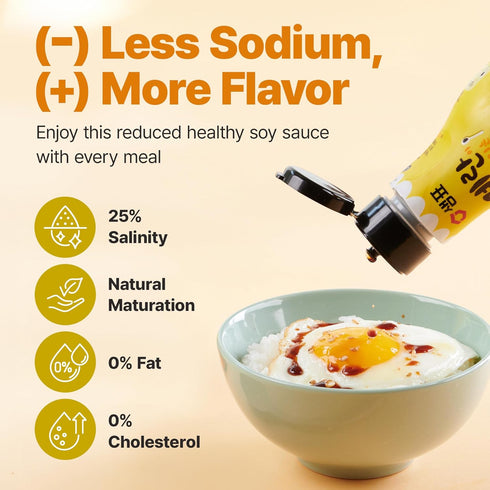 SEMPIO Soy Sauce for Egg Dishes - Kelp & Katsuo Infused, 25% Less Sodium, Vegan, Non-GMO, 6.7 fl oz / 200ml, Made in