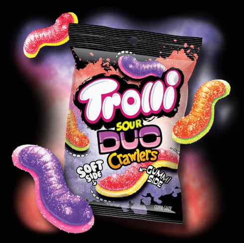 6.3 Trolli Sour Brite Duo Crawlers Candy, Ounce Bag