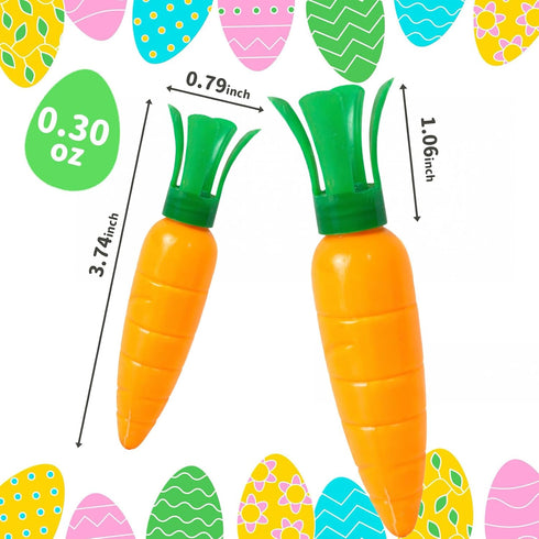 24 Summer Carrot-Shaped Sweet & Tangy Powdered Candy, Ct (Apple, Orange, Strawberry) Classic Sweet Powder for Ice Cream
