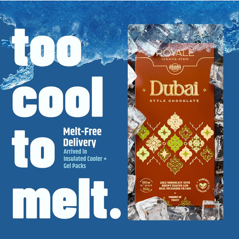 (200 Royale Chocolatier Large Dubai Chocolate Bar gr)|Grade-A Pistachio and Knafeh | Gooey Filling | Coverture Cocoa