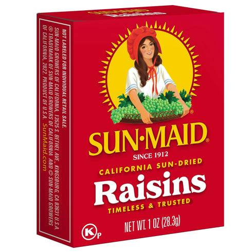 (6 Pack) 1 oz Sun-Maid California Sun-Dried Raisins - Snack-Size Box - Dried Fruit for Healthy Snacks, School Lunches