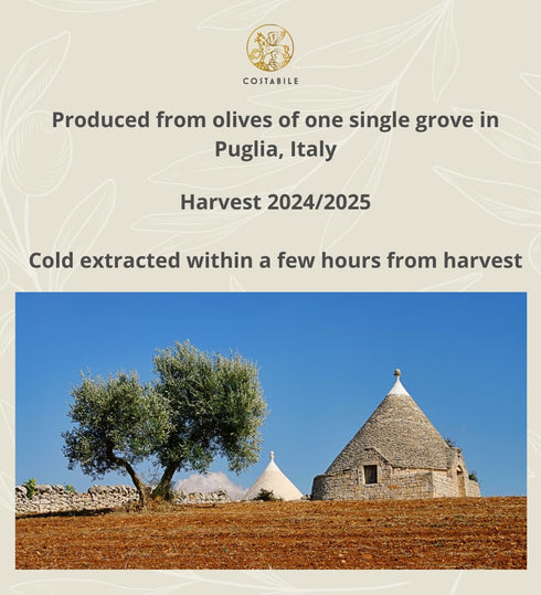 16.9 Fl.Oz. Evoo Extra Virgin Olive Oil from Puglia. Cold pressed olive oil. High polyphenol olive oil organic Fresh