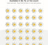 144 Count (3/4 Inch) Edible Daisy Cake Decorations, Mini Edible Flowers, White & Yellow Sugar Flowers, Daisy Cupcake