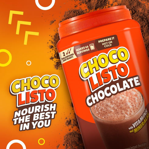 35.2 oz, Pack 1. Chocolisto Instant Chocolate Drink, Nutritious Beverage with Vitamins and Minerals