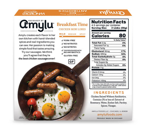 9oz Amylu Chicken Sausage Breakfast Time