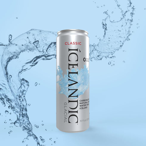 330 ml 11.1 Oz (Pack 10) Icelandic Glacial Sparkling Water, Unflavored, / Fl Cans