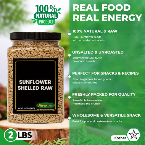 Raw Shelled Sunflower Seeds - Essential Pantry Snack
