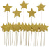 Gold Star Cake Cupcake Decorations | Toppers Picks Supplies, Appetizer Picks, 30 Count