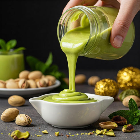 7 oz (200g) UNIQBITE Pistachio Cream, Natural Sweet Pistachio Butter Spread Paste for Dubai Chocolate Bar, No Palm-Oil